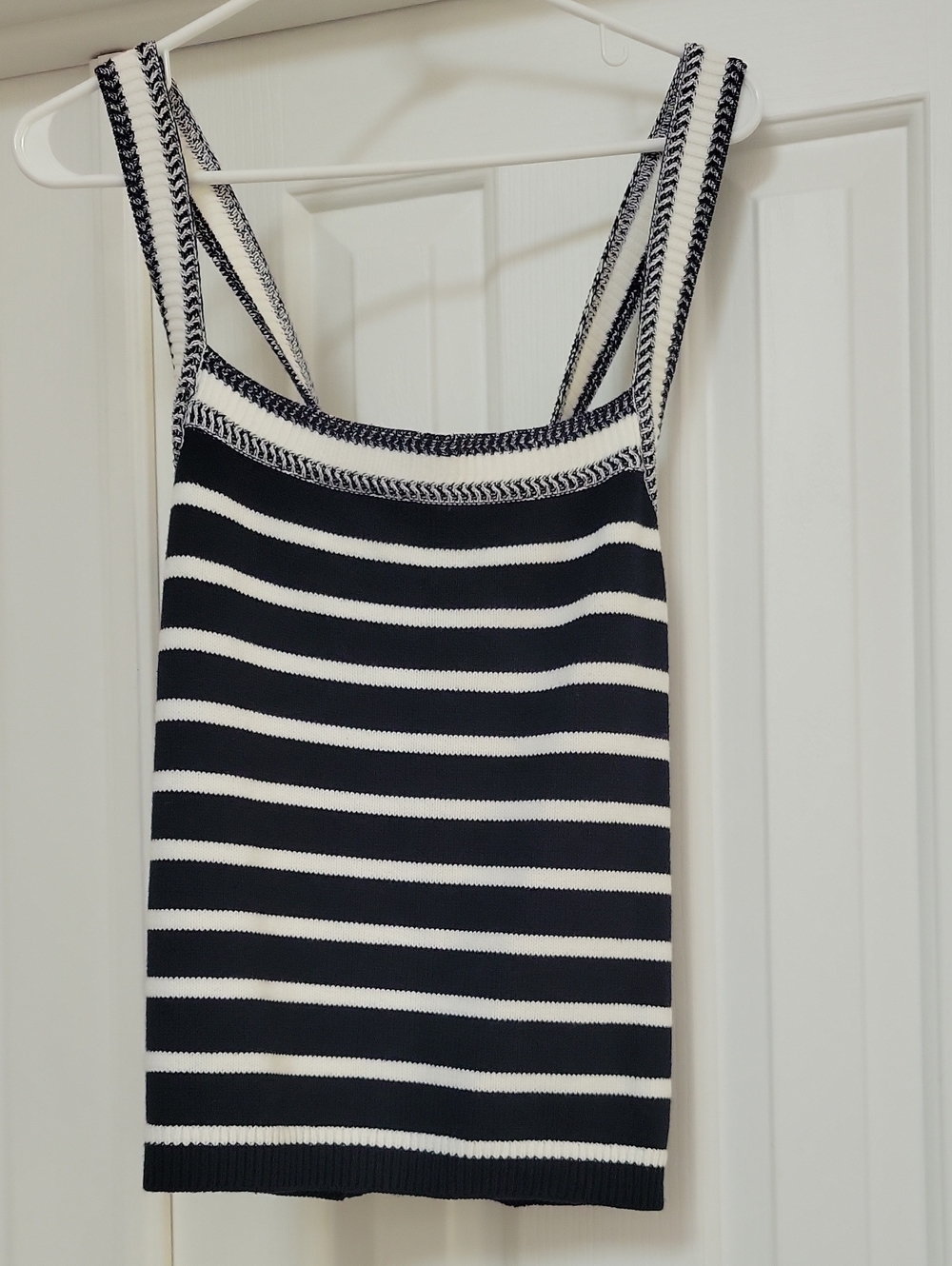 Splendid Black and White Striped Tank